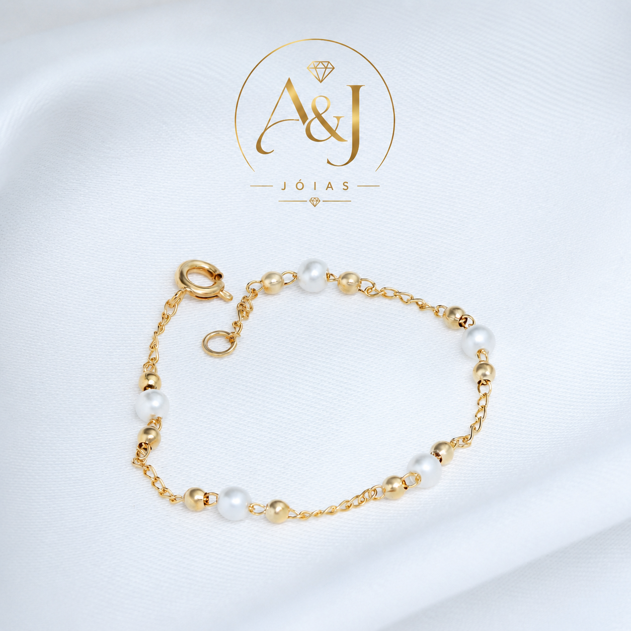 Pulseira infantil perolas
