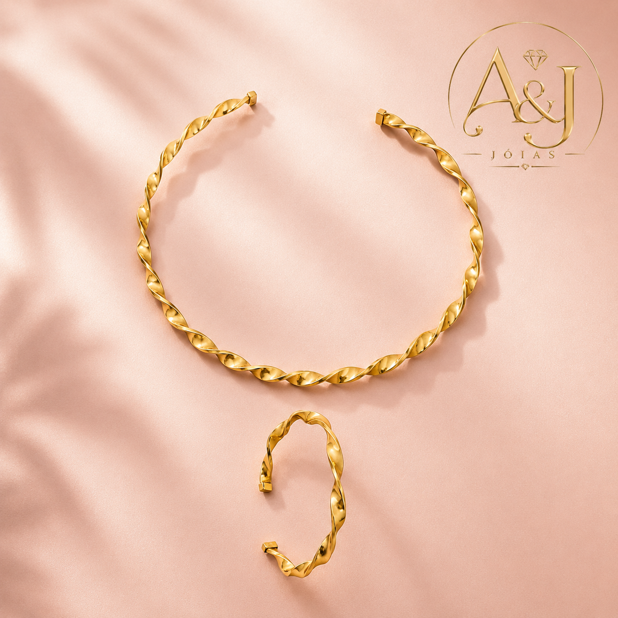 Conjunto Choker Design Curvado