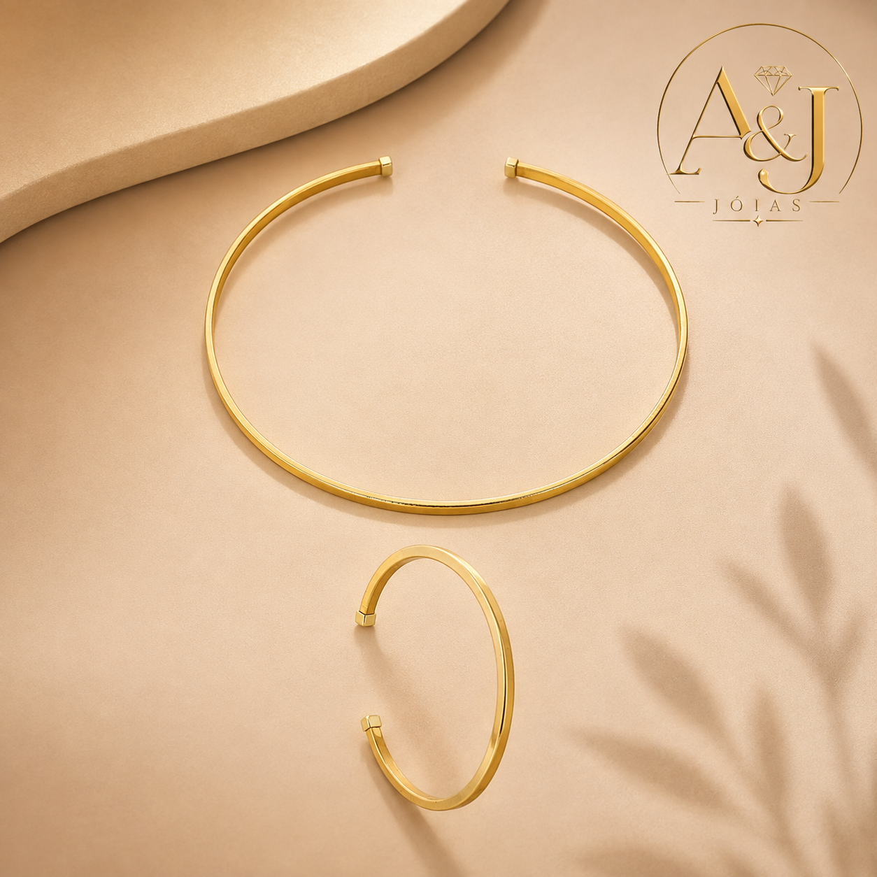 Conjunto Choker - Design Quadrado