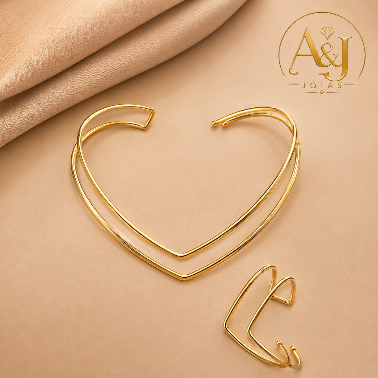 Conjunto Choker - aro em V