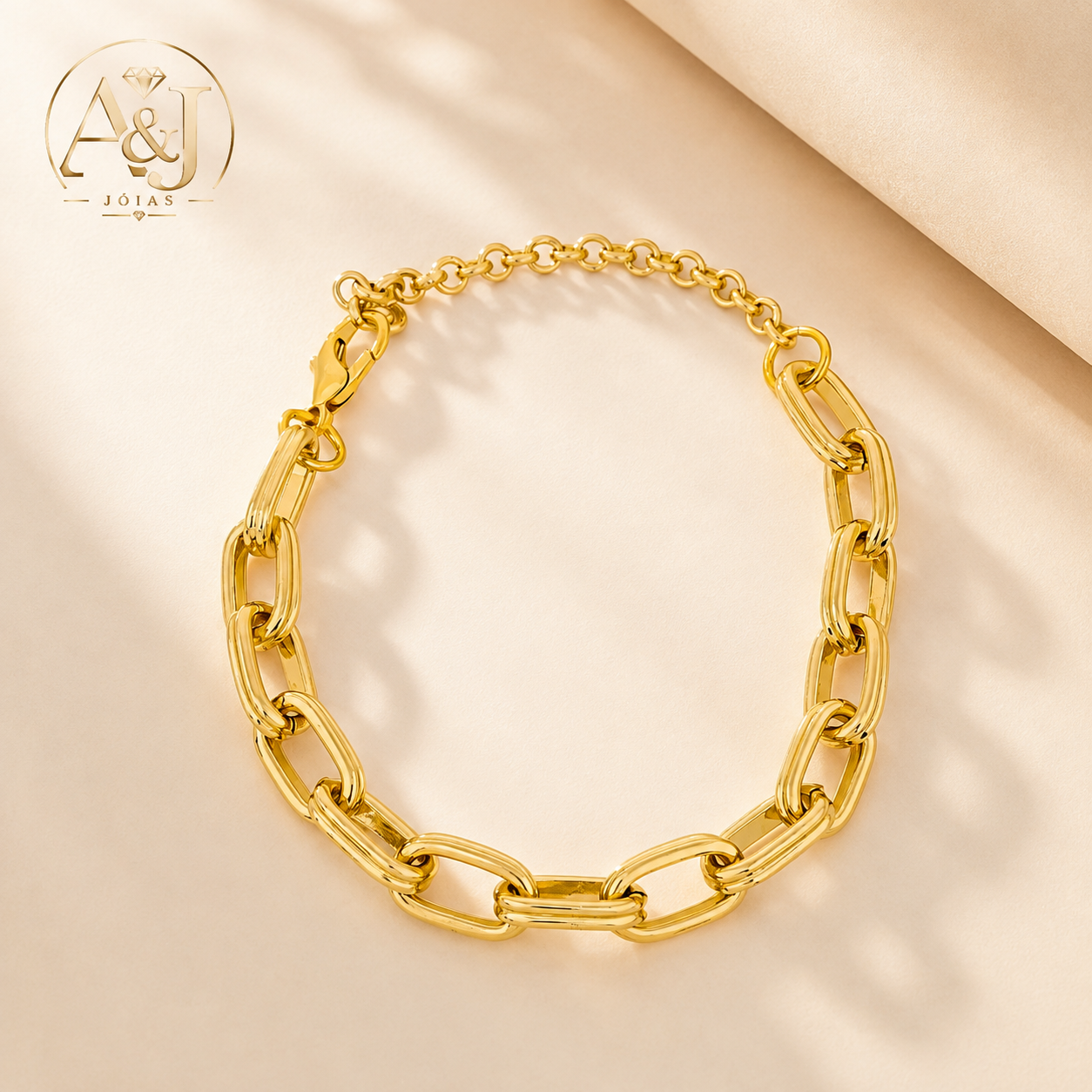 Pulseira - Elos Duplos Lisos