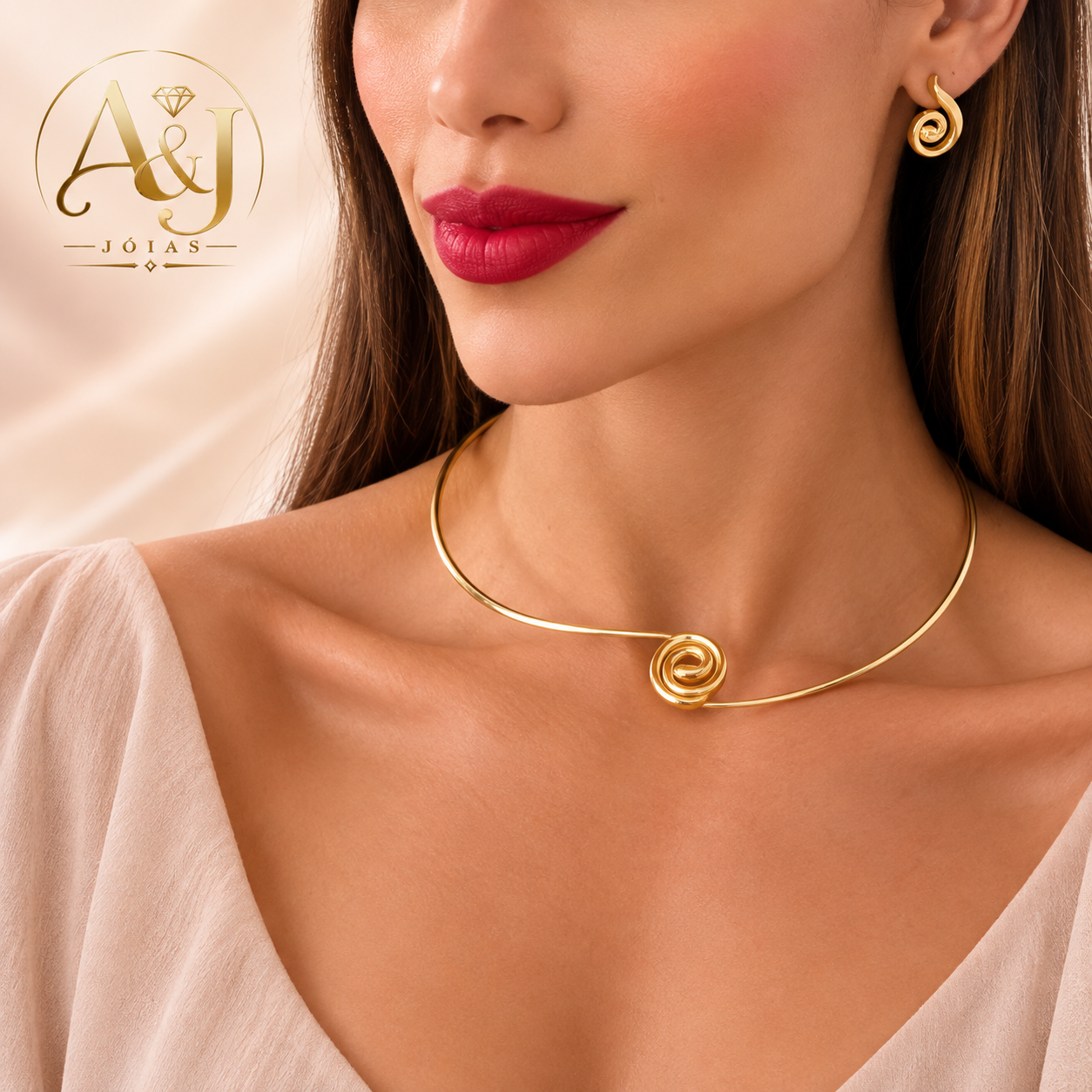Choker Aro - Design Espiral