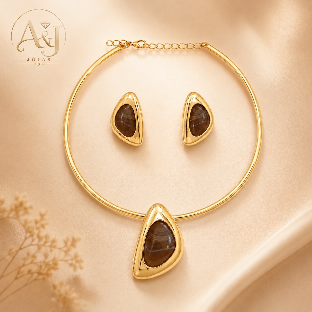 Conjunto Choker - Pedraria
