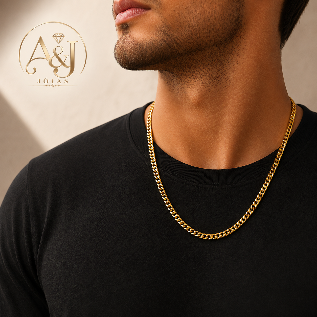 Corrente Masculina Aço Inoxidável 
