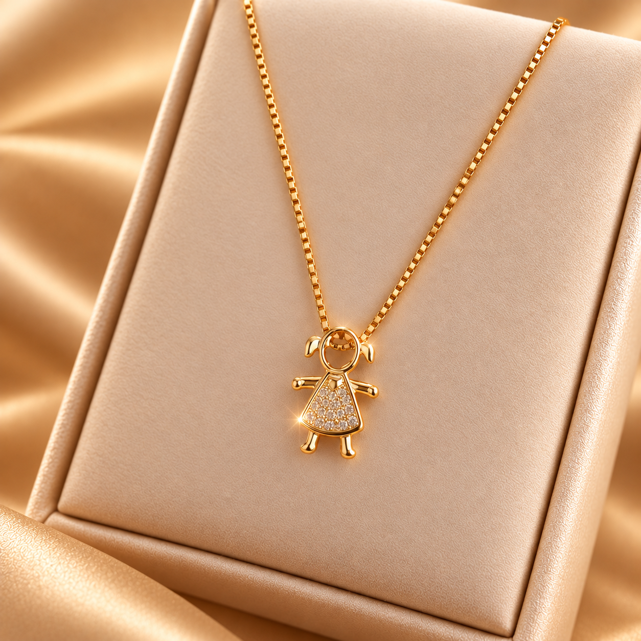 Colar dourado menina
