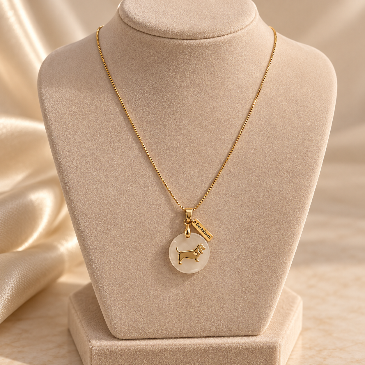 Colar dourado pet