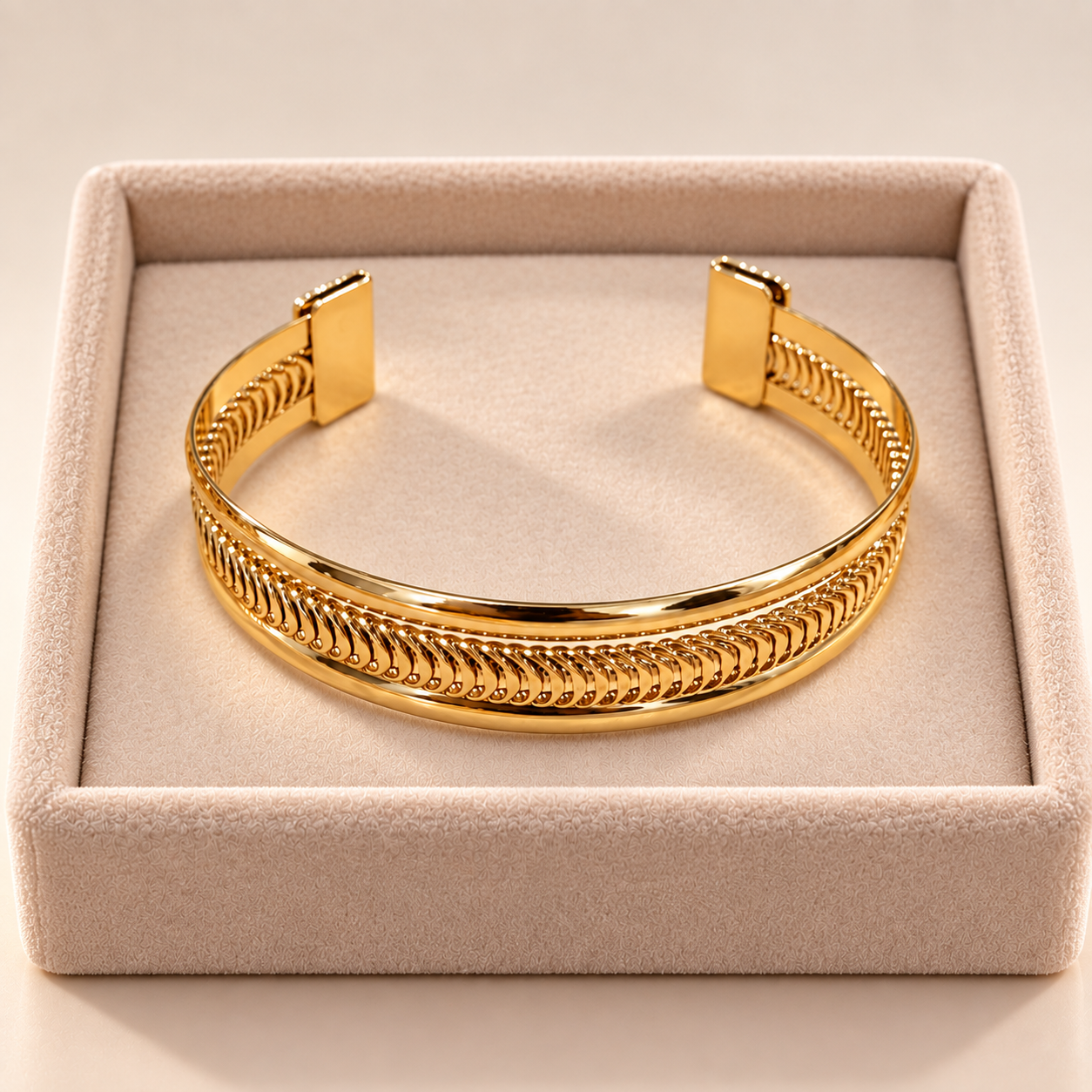 Bracelete dourado trabalhado