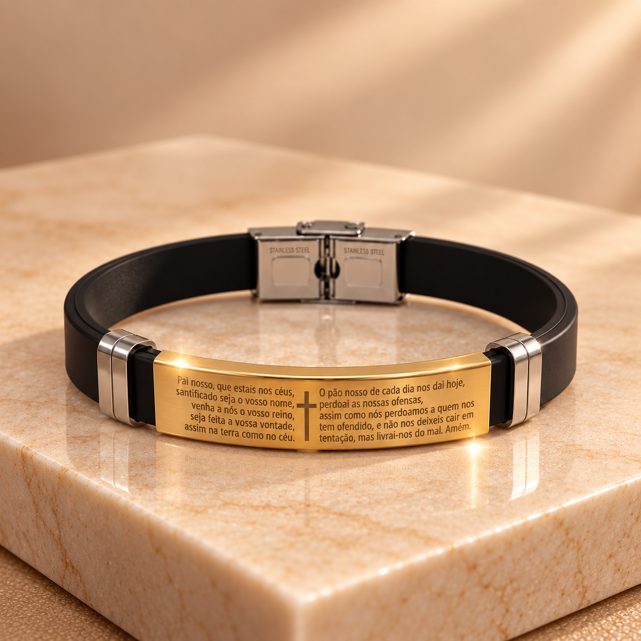 Pulseira masculina pai nosso